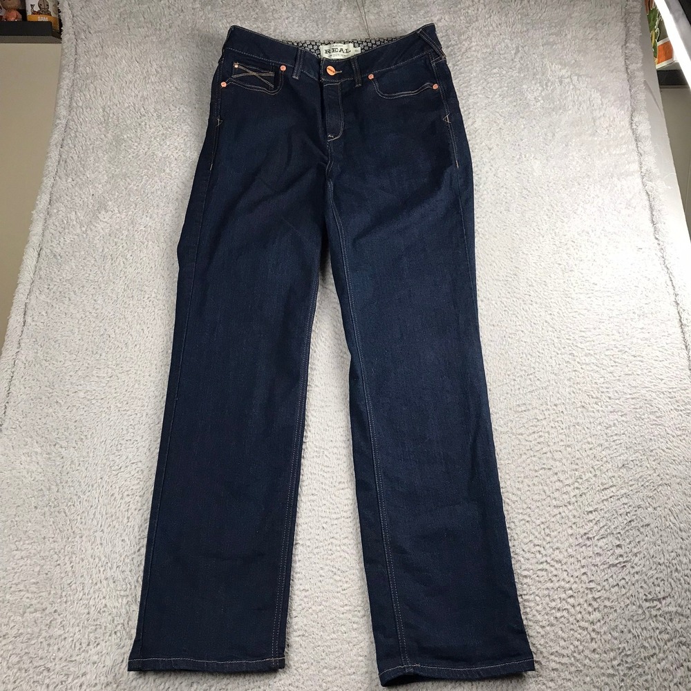 Ariat REAL Denim Jeans Women 18WL Dark Wash Perfect Rise Straight Leg Stretch